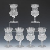 SIX EDINBURGH WATER GOBLETS, "
