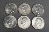 SIX EISENHOWER DOLLAR COINSSix