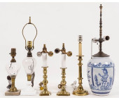 SIX ELECTRIC LAMPS<br>Six elec