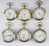 SIX ELGIN POCKET WATCHES1: 18S