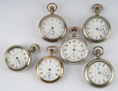 SIX ELGIN POCKET WATCHES1: 18S