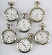 SIX ELGIN POCKET WATCHES1: Phi