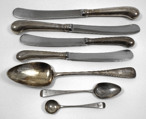 Six Elizabeth II silver handled