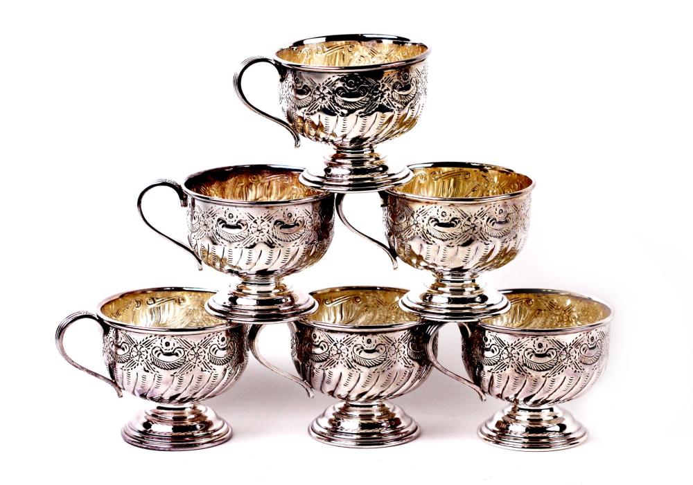 SIX ENGLISH SHEFFIELD SILVER