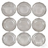SIX ENGLISH SILVER PLATES AND