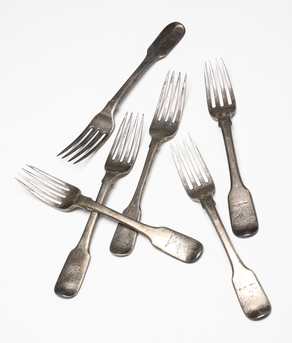 SIX ENGLISH STERLING SILVER