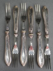 SIX ENGLISH STERLING SILVER HA