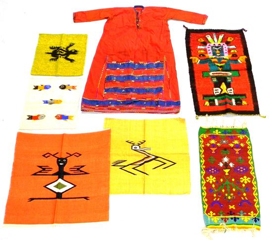 Six ethnic weavings  Mexican 
