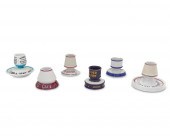 SIX EUROPEAN PORCELAIN MATCH S