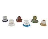 SIX EUROPEAN PORCELAIN MATCH S