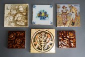 SIX EUROPEAN TILES, LARGEST: 6