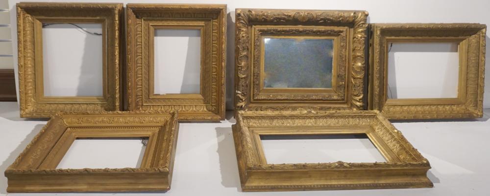 SIX FEDERAL STYLE GILT GESSO