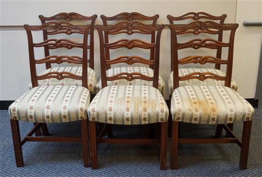 SIX FEDERAL STYLE MAHOGANY DINING