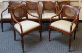 SIX FEDERAL STYLE MAHOGANY DIN