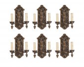 SIX FIGURAL CAST BRASS WALL SC