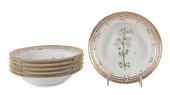 SIX FLORA DANICA PORCELAIN RIM