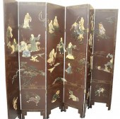SIX FOLD CHINESE SCREEN HAVING