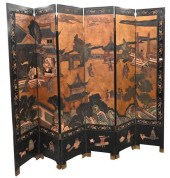 SIX FOLD ORIENTAL SCREENSix Fo