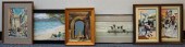 SIX FRAMED ASSORTED ARTWORKSSi