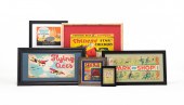 SIX FRAMED GAME BOARD BOX LIDS