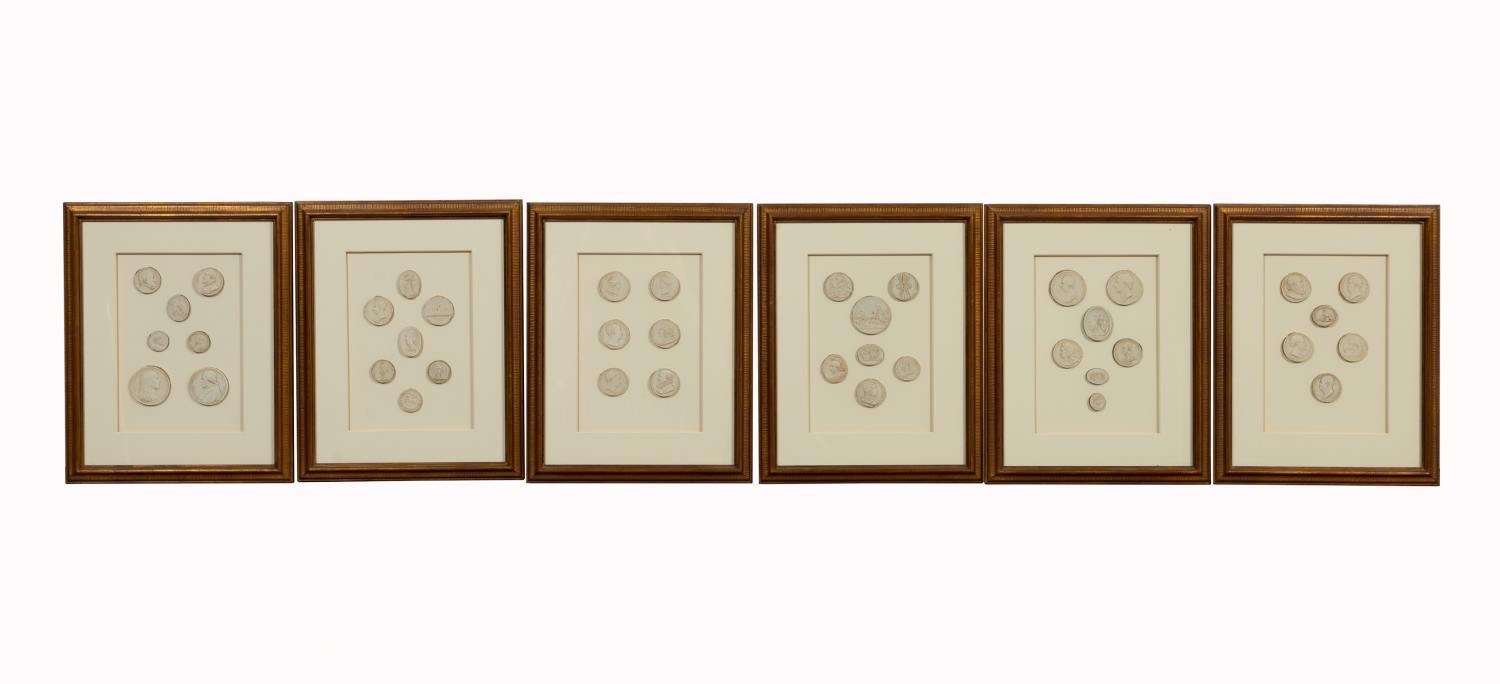 SIX FRAMED GRAND TOUR TYPE INTAGLIO