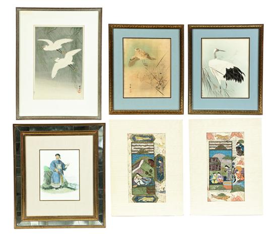 SIX FRAMED PICTURES.  Three 20th