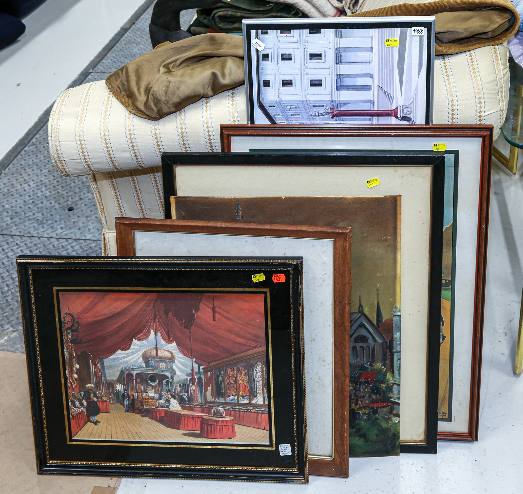 SIX FRAMED & UNFRAMED ARTWORKS