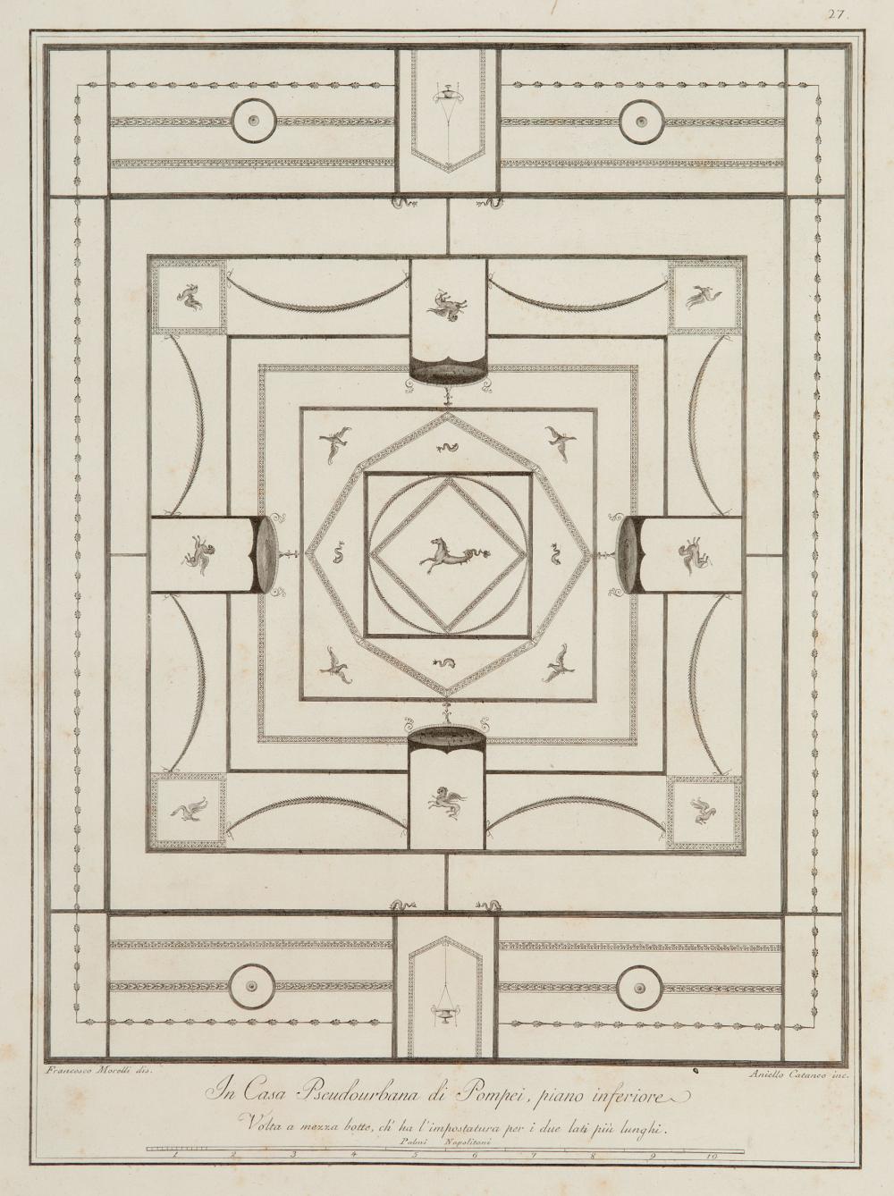 SIX FRENCH ARCHITECTURAL ENGRAVINGS