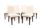 SIX FRENCH ART DECO STYLE WALN