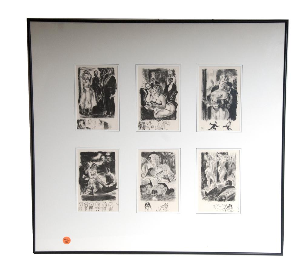 SIX FRENCH BOUDOIR ETCHINGSin one