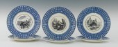 Six French Porcelain Story Pla