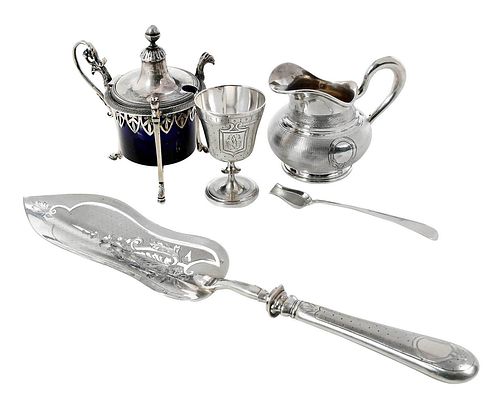 SIX FRENCH SILVER TABLE