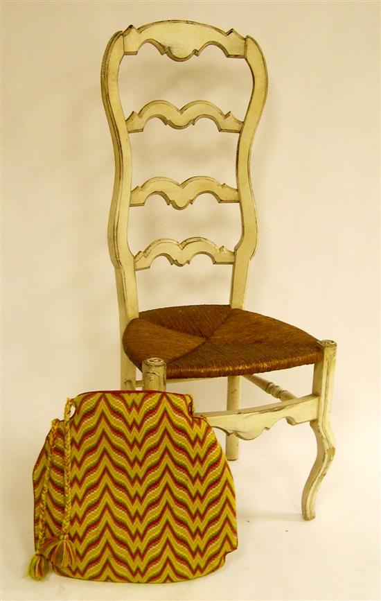 Six French style dining chairs 