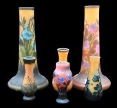 SIX GALLE STYLE CAMEO GLASS VA