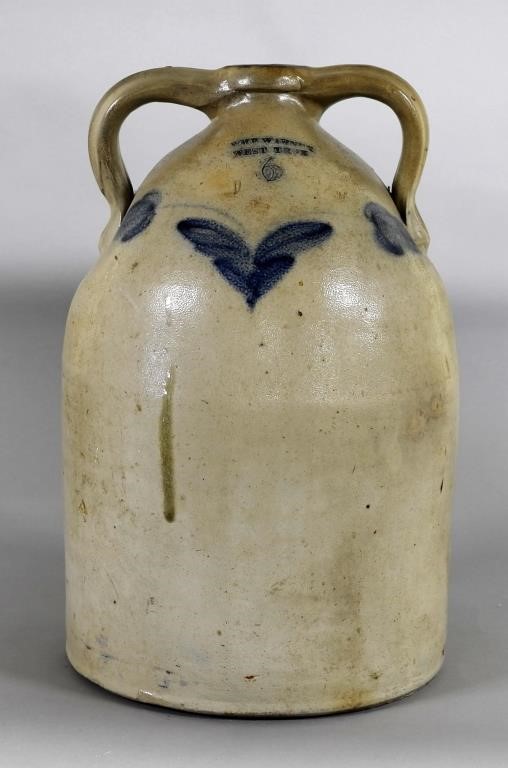 Six-gallon double handled stoneware