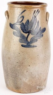 SIX-GALLON STONEWARE CHURN, 19
