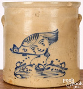 SIX-GALLON STONEWARE CROCK, 19