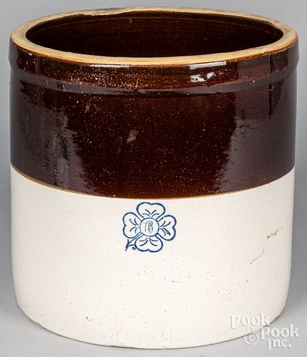 SIX GALLON STONEWARE CROCK, LATE