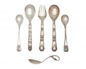 SIX GEORG JENSEN SILVER SERVIN
