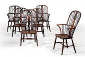 SIX GEORGE III ELM & MIXED WOO