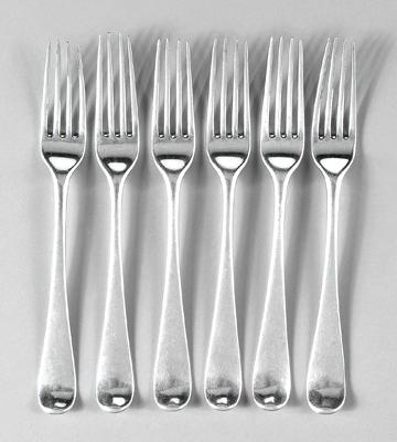Six George III English silver