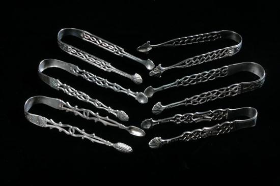 SIX GEORGE III SILVER SUGAR