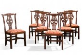 SIX GEORGE III STYLE MAHOGANY