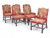 SIX GEORGE III STYLE UPHOLSTER