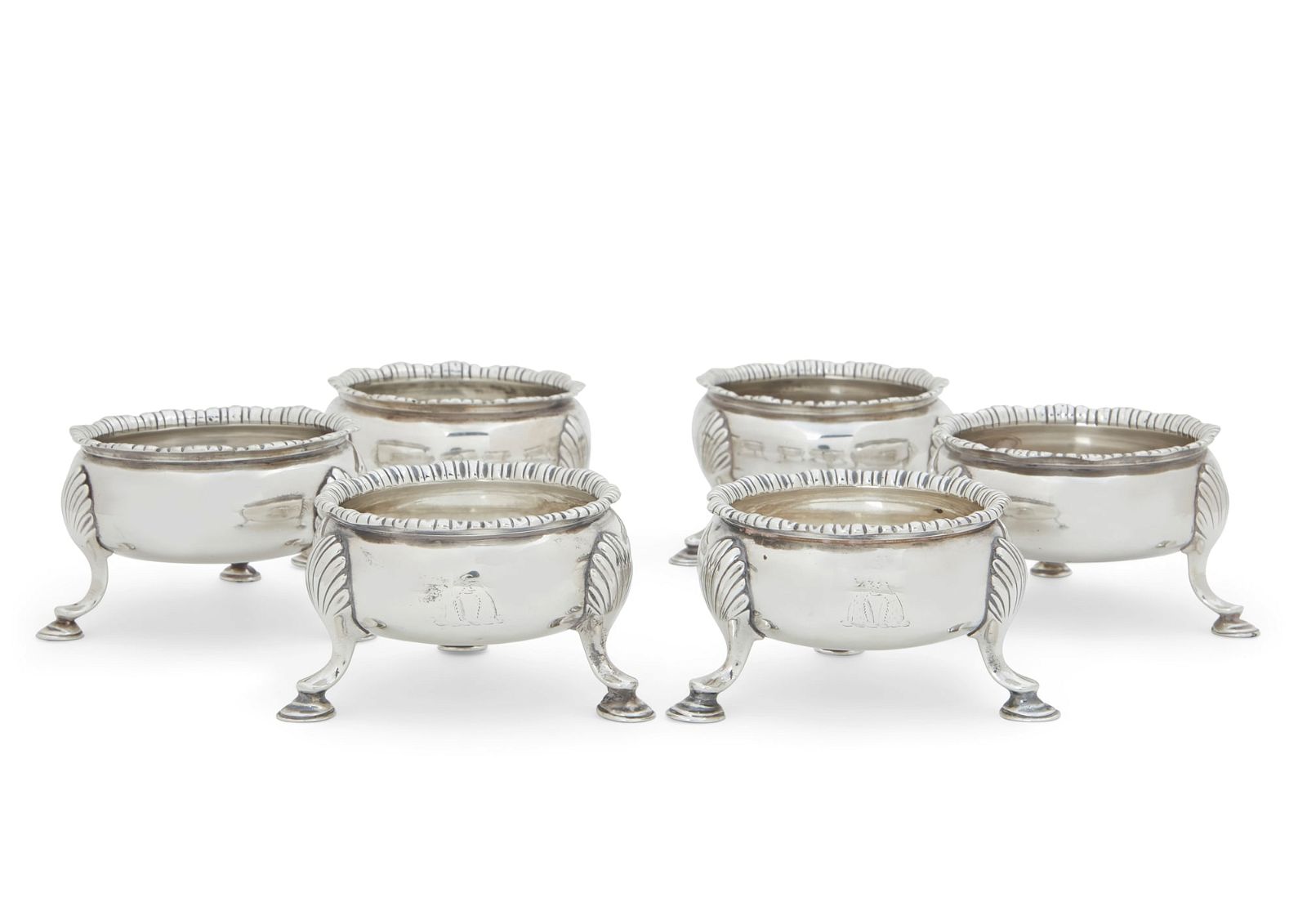 SIX GEORGE II/III STERLING SILVER
