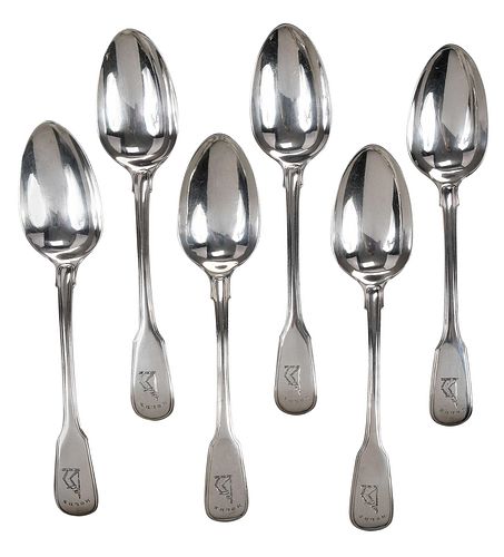 SIX GEORGE IV ENGLISH SILVER
