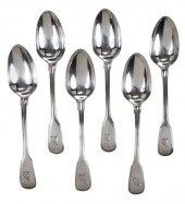 SIX GEORGE IV ENGLISH SILVER S