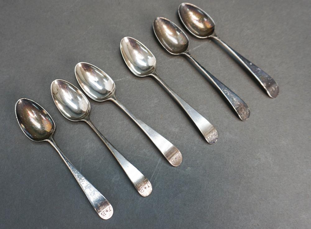 SIX GEORGIAN ENGLISH STERLING