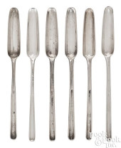 SIX GEORGIAN SILVER MARROW SCO
