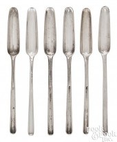 SIX GEORGIAN SILVER MARROW SCO